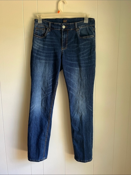 Kut from the Kloth Denim - Kut from the Kloth Slouchy Boyfriend Casual Dark Wash Straight Leg Jeans Sz 12
